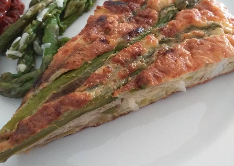 Frittata con porri e asparagi