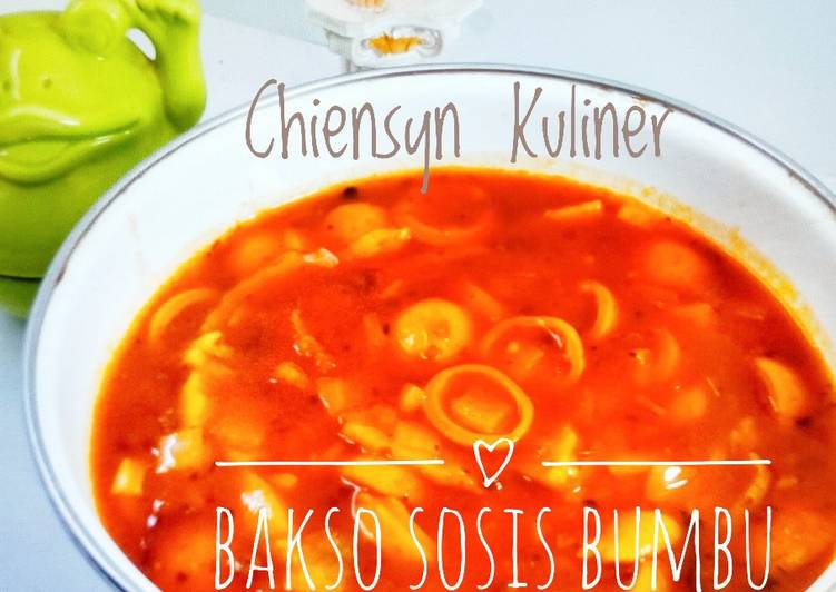 Resep Bakso sosis bumbu saos bolognese Enak dan Antiribet