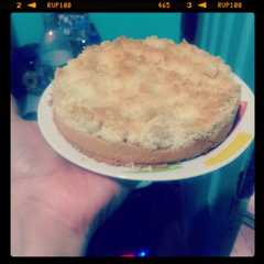 A picture of Tarta de manzana con crumble.
