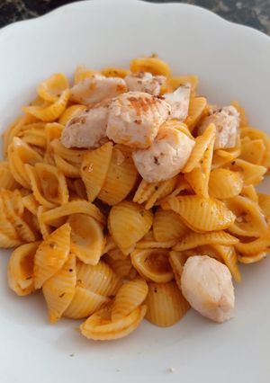 Foto resep Cocciolinni bolognese with grilled fish