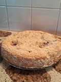 Torta de frutos rojos con crumble de coco