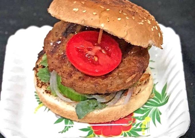 Keema tikki burger