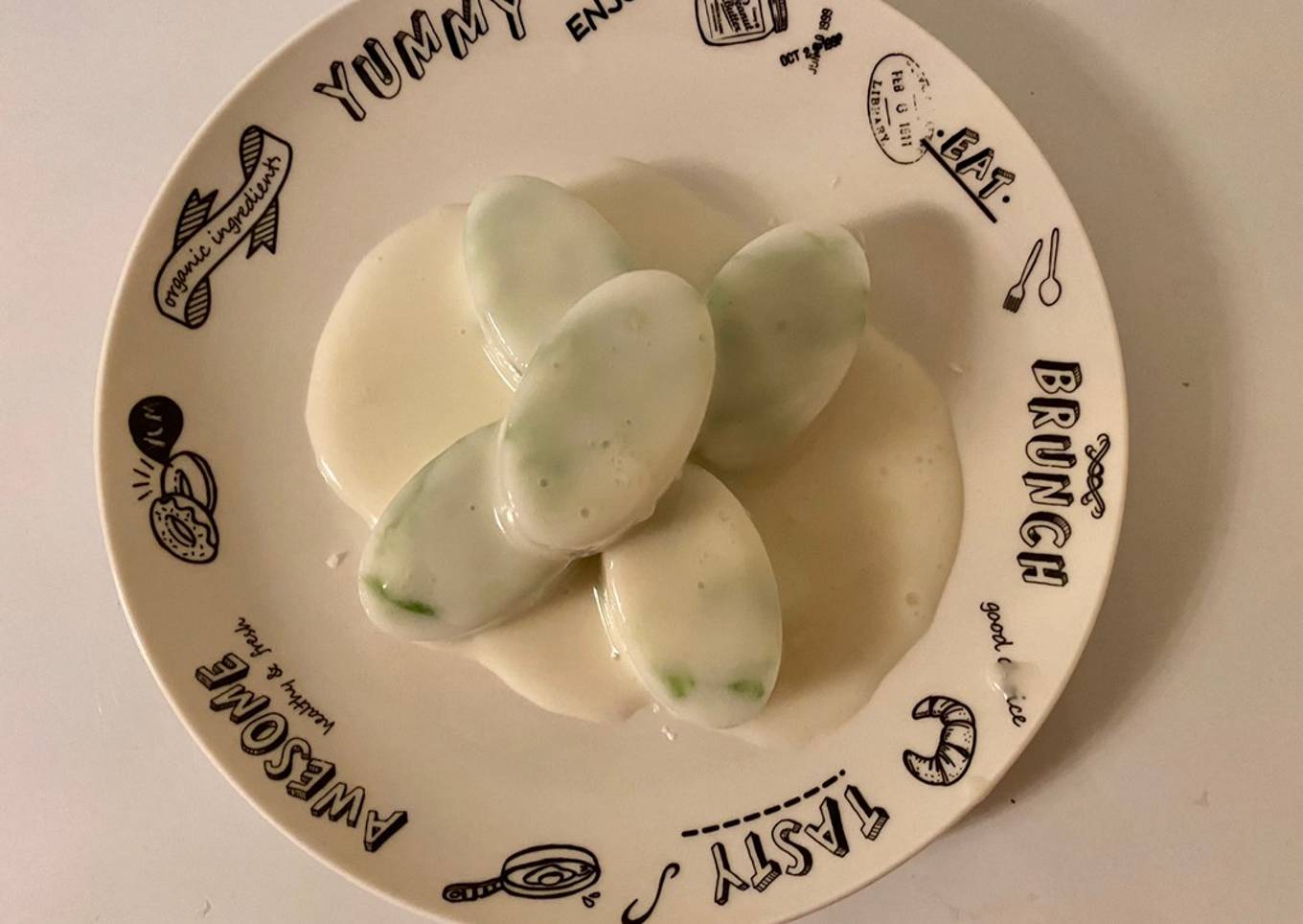 Puding cendol kelapa