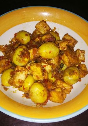 Foto resep Sambal telur puyuh tahu