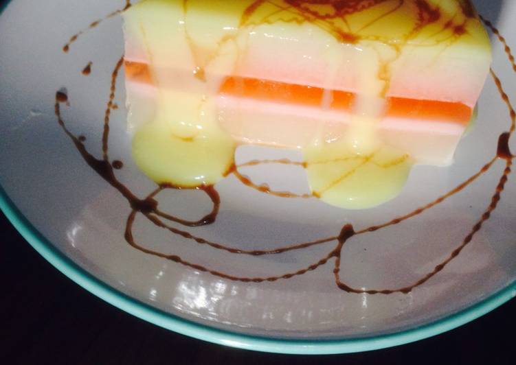 Puding lapis merah putih (instant)π
π