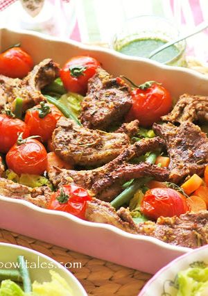 香草全籽芥末烤羊肋排 的食譜成品照片
