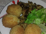 Bombas de papas rellenas