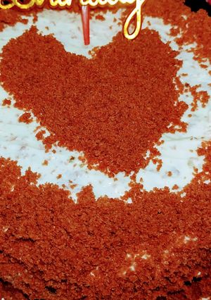 A picture of Eggless Red Velvet Cake.