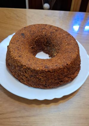Una foto de Budin saludable de avena y frutas sin harina y sin azúcar
