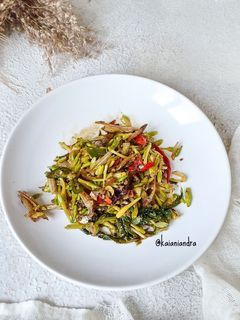 Foto resep Tumis Bunga Pepaya Teri