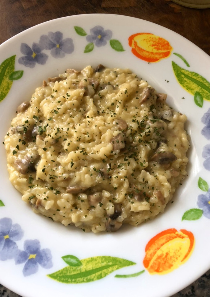 Una foto de Risotto con champiñones