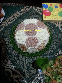 صورة لوصفة كيكة كرة القدم