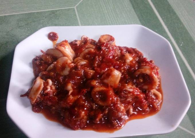 Resep Cumi sambal merah #balado #seafood oleh Mama Vino ...