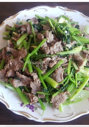 Hình của món Thịt bò xào cần tây.