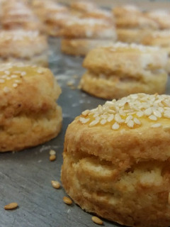Una foto de Scones riquísimos! Un poquitín dulces, no dejen de probarlos!