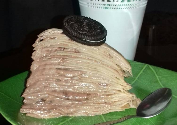 Langkah Mudah untuk Membuat Crepe cake coklat, Lezat Sekali