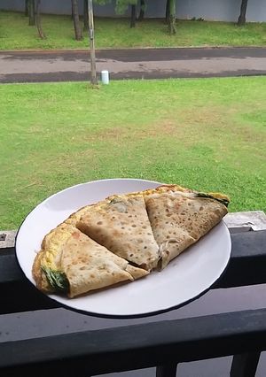 Foto resep Tortilla with egg & cheese