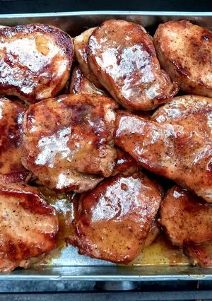 Una foto de Lomo de cerdo en salsa de maracuyá