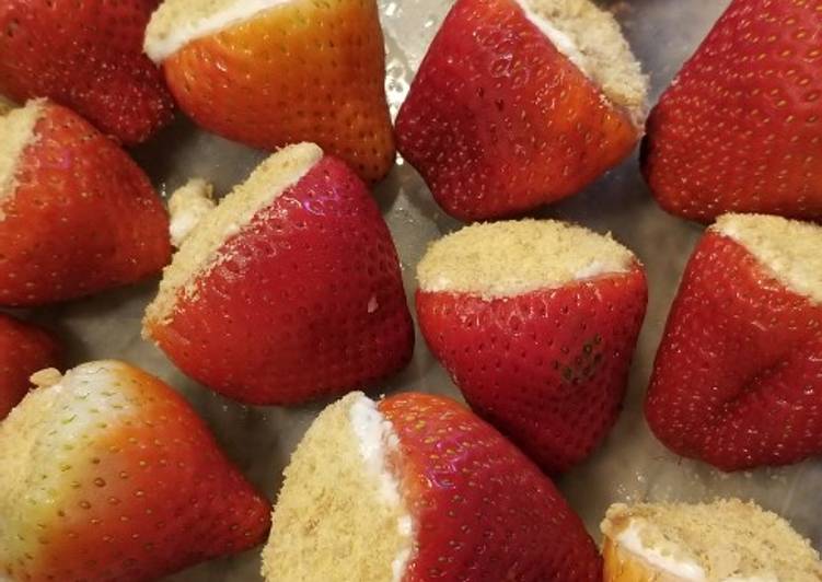 Easiest Way to Make Perfect Cheesecake Stuffed Strawberry