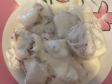 Dadignocchis de calabaza con salsa de queso suave