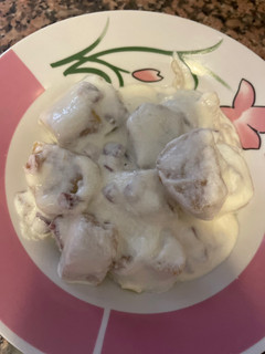 Una foto de Dadignocchis de calabaza con salsa de queso suave