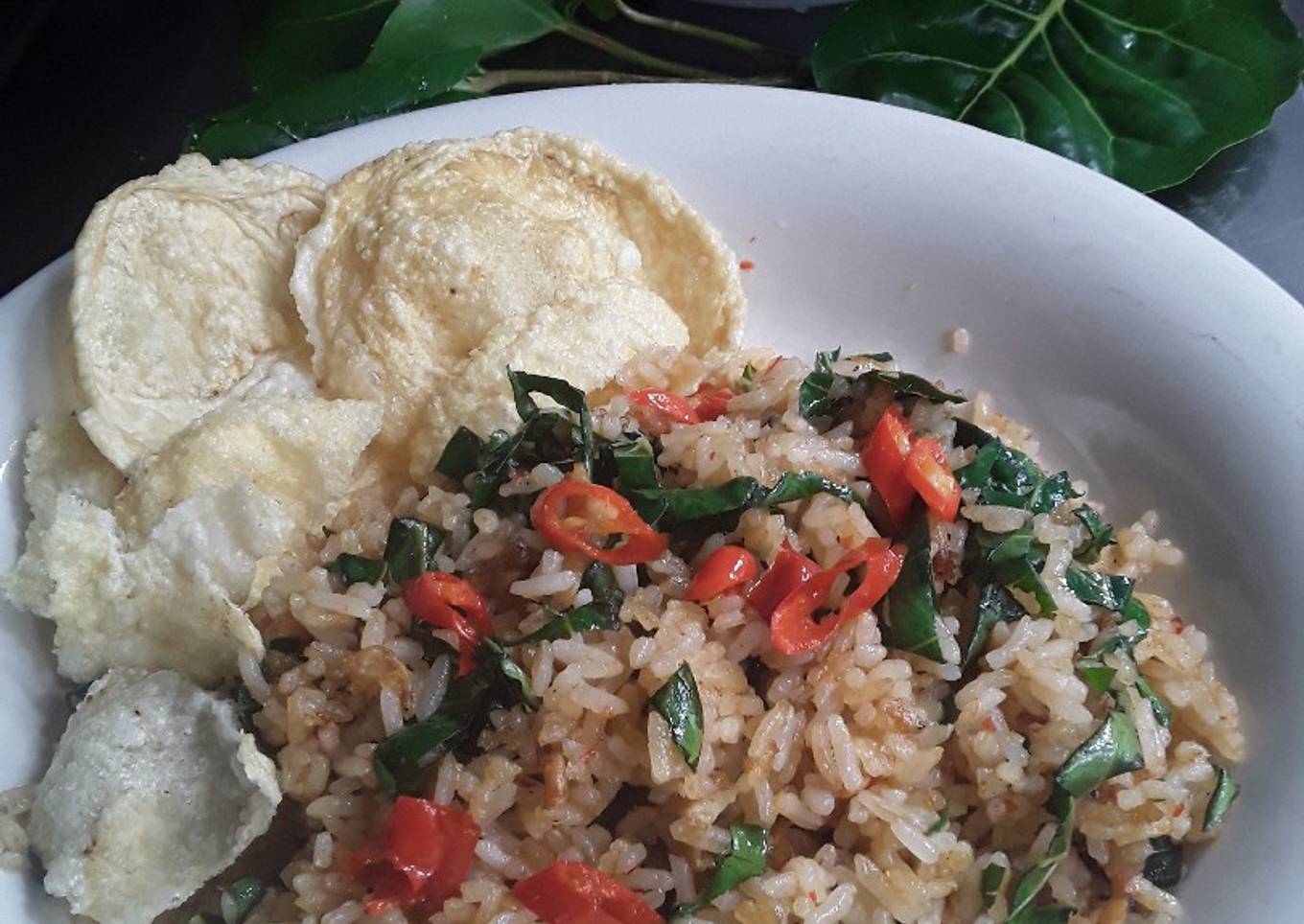 Nasi Goreng daun Mangkokan