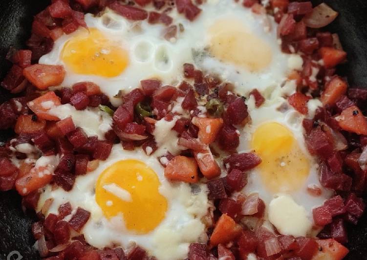 Easiest Way to Make Ultimate Beet hash with eggs