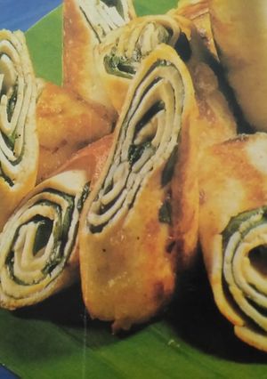 A picture of #Cheese# cottage Cheese & Spinach Rolls.