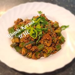 🥘Bhindi Keema🥘 (Okra mince) A picture of 🥘Bhindi Keema🥘 (Okra mince).