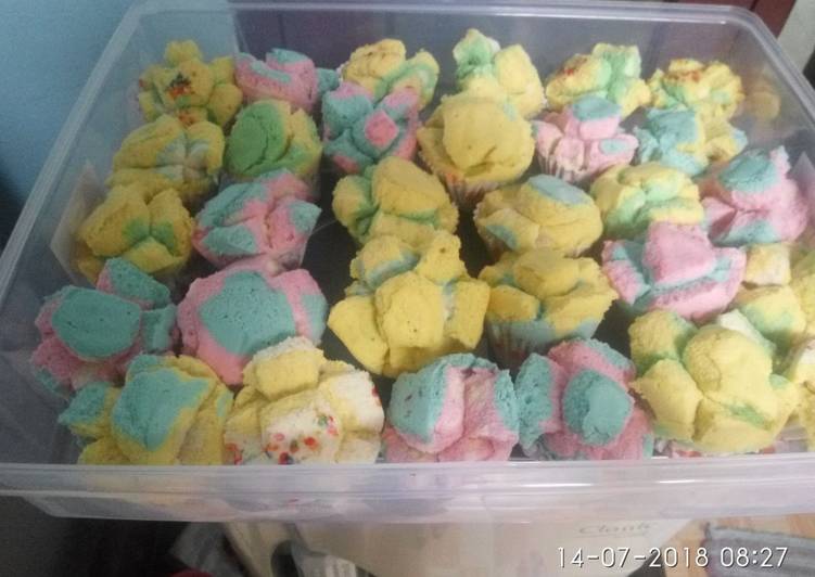 Bolu Kukus Rainbow (irit dan simple)