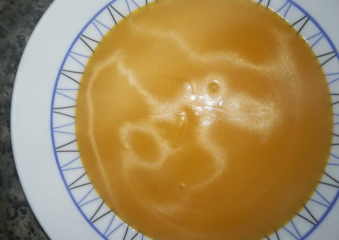 Puré de calabaza y sopa