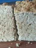 Pan proteico de harina de arvejas, harina de arroz y albúmina