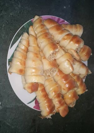 صورة لوصفة أقماع بحشوة الدجاج 😍