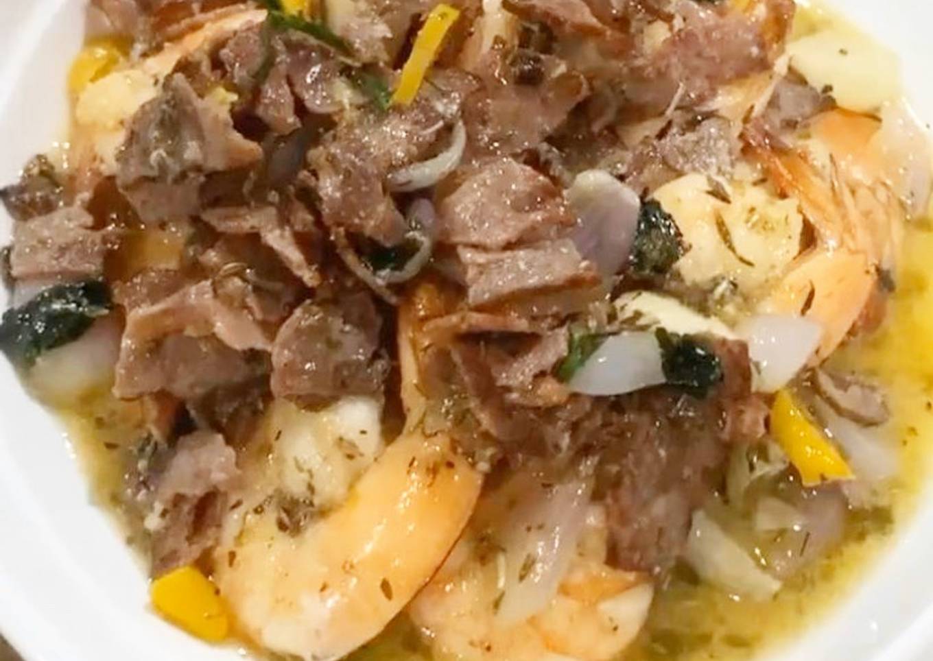 Caramalized butter prawn