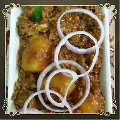 A picture of Aloo Keema Masala in Bengali Style.