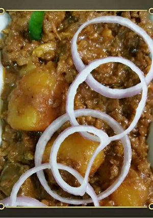 A picture of Aloo Keema Masala in Bengali Style.