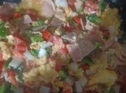 Una foto de tortillas de maíz con jamón