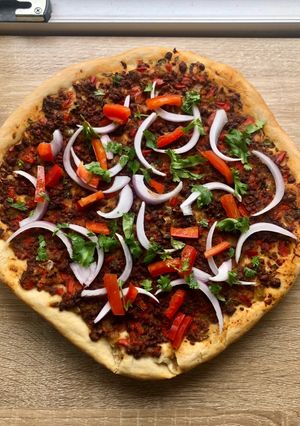 Una foto de Lahmacun vegano