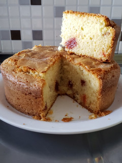 Una foto de Bizcochuelo de vainilla con membrillo