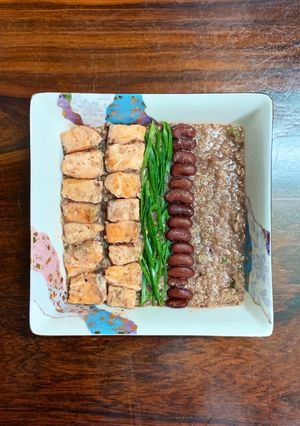 Hình của món Cháo diêm mạch cá hồi nấu đậu thận [Eat clean - Lose weight].