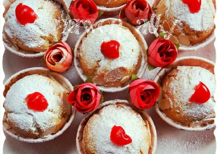Cara Gampang Membuat Muffin vanilla almond, Enak