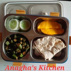 A picture of Simple Bhendi Fry (Tiffin recipe).