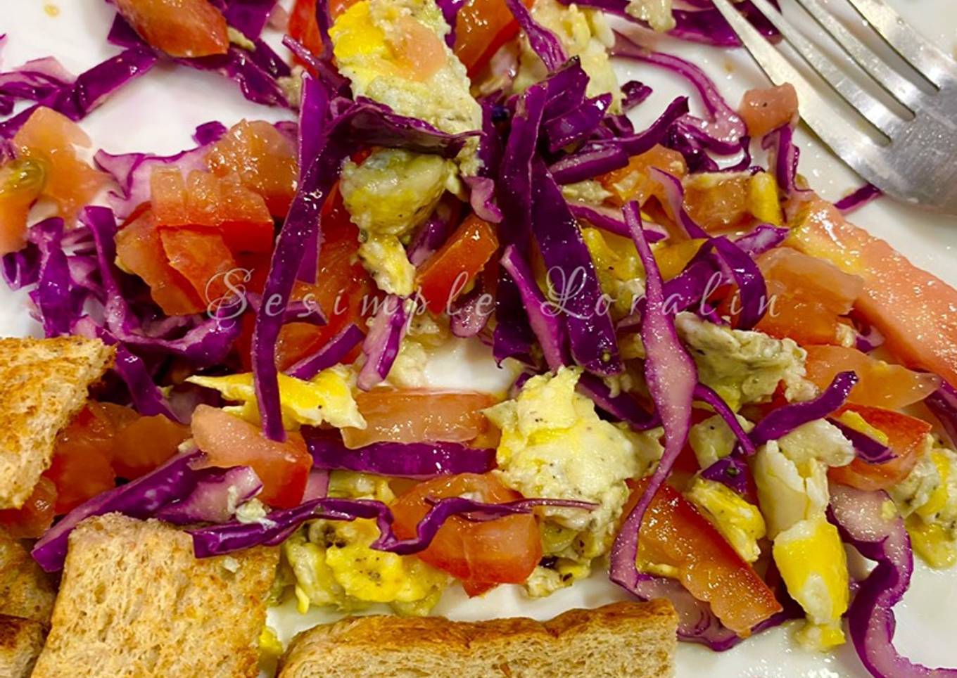 Salad telur panggang (makan sarapan sehat yang bersih)