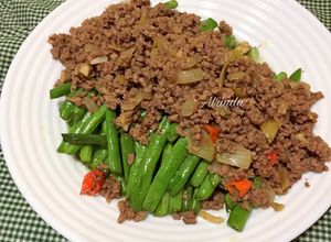Foto resep Buncis Siram Daging Cincang Mudah/ Tumis Buncis Daging Cincang