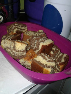 A picture of Zebra cake.