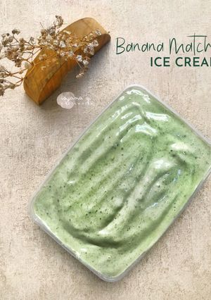 Foto resep Simple Banana Matcha Ice Cream (Tanpa SP)