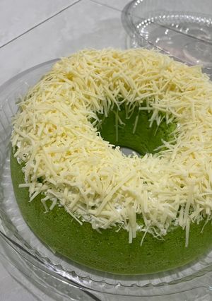 Foto resep Bolu Kukus Pandan Keju