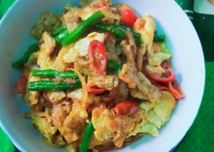 Tumis kacang,telor orak arik Tumis kacang,telor orak arik