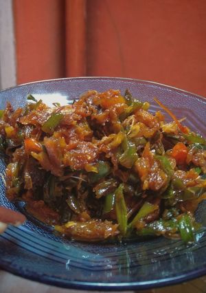 Foto resep 106. Ikan asin lombok ijo