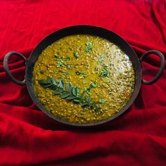 A picture of Masala moong curry.